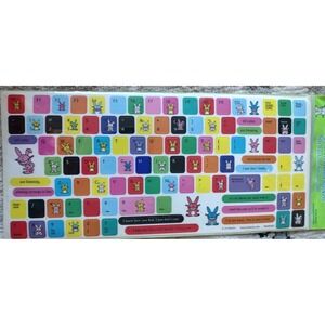 Vintage It's Happy Bunny  Computer Keyboard Stickers Collectible Jim Benton